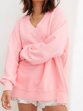 Aerie Vacay Every Day V Neck Sweatshirt Size XS